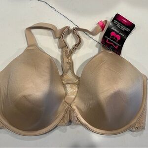 COPY - NWT Maidenform Extra Coverage Lace T Back 34DD Bra Front Clasp.